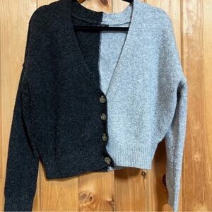 Love Tree Black and Gray Cardigan